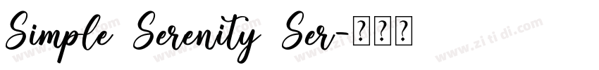 Simple Serenity Ser字体转换